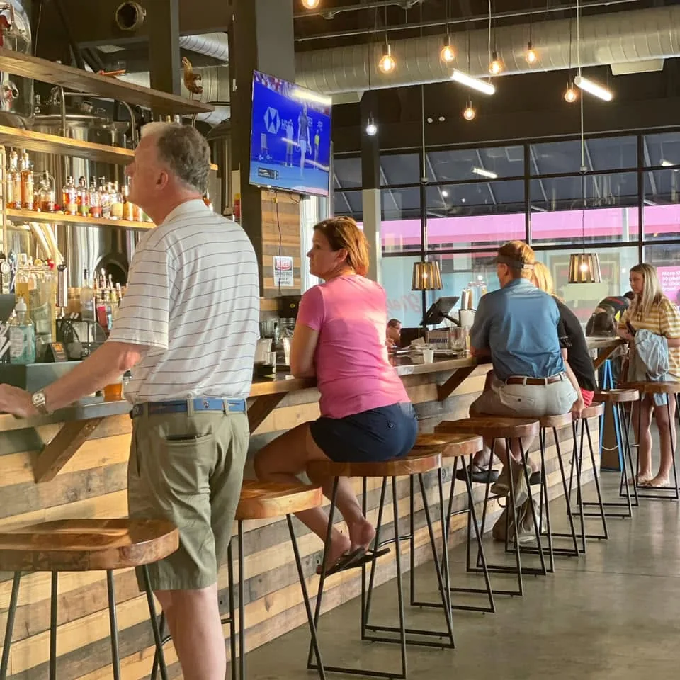 Neighbors Brewing Co. bar atmosphere at The Backyard in Leeds, AL